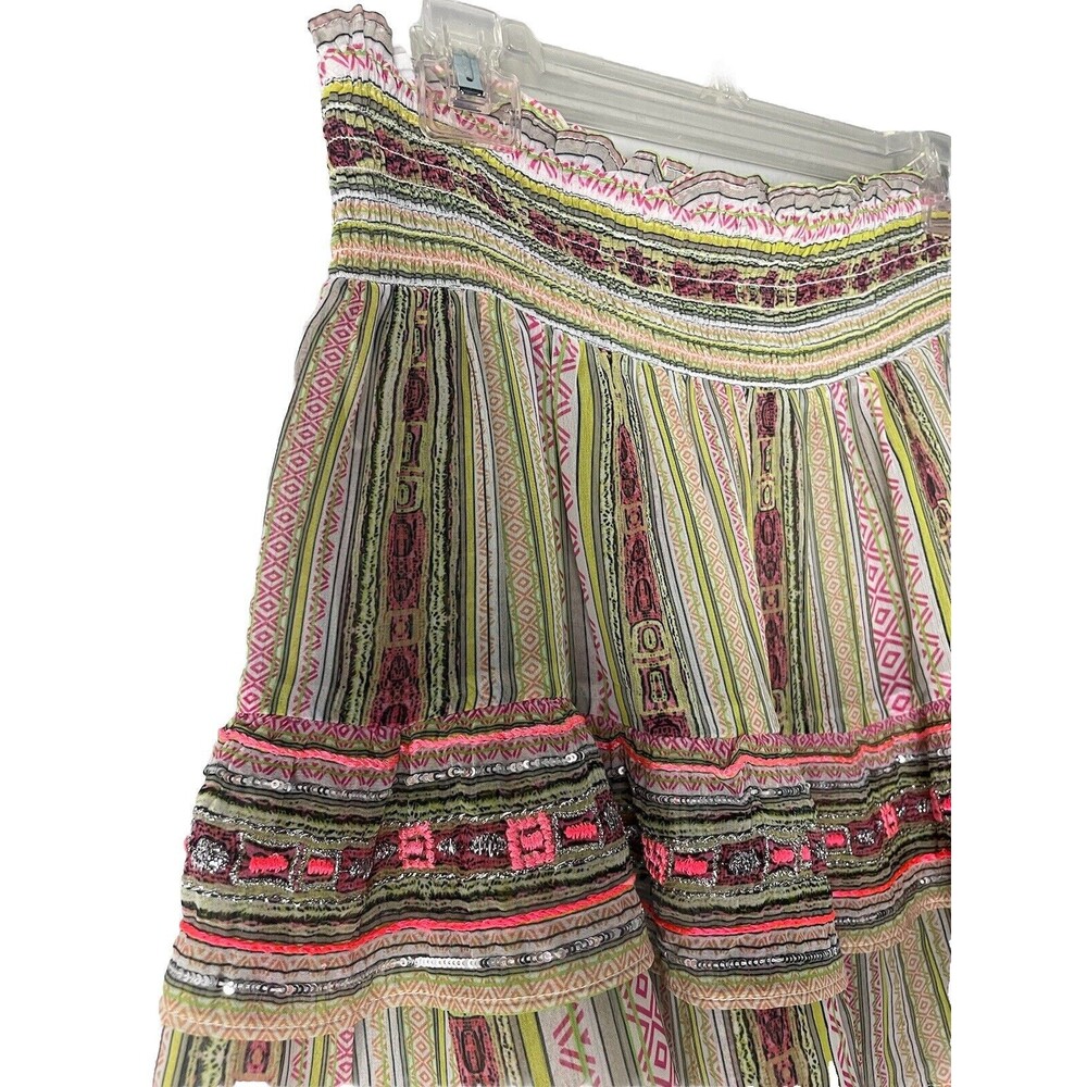 Ramy Brook Women's Carlo Embellished Pink Mini Skirt Large MINT FAST SHIPPING - Picture 4 of 9